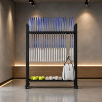 Badminton Racket Stand Carbon Steel Badminton Racket Rack Baked Paint Finish Storage Furniture