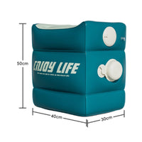 Inflatable Footstool Waterproof Inflatable Footrest Ergonomic Ottoman with Air Pump for Campers, Camping, Home