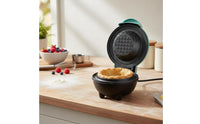 Multi-Functional Mini Waffle Bowl Creator Non-Stick Ice Cream Bowl Press Easy Cleanup Electric Fluted Cake Creator for Dessert, Party