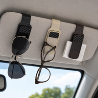 Car Visor Sunglasses Holder Clip with Ticket Card Organizer