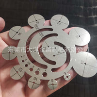 半径模板皮具切割圆尺C款不锈钢圆尺手工工具R定规圆弧尺子角度尺