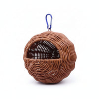 Washable Parakeet Nesting House Imitation Rattan Bird Nest Open Weave
