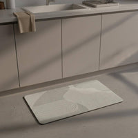 Diatomite Bath Mat Rounded Corners Floor Covering Rectangular