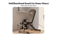 Multi-Functional Foldable Exercise Bench Space-Saving Design Foldable Utility Bench Stable Structure Home Gym Gear Heavy-Duty Steel Frame