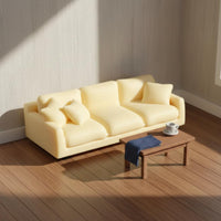 1:12 Scale Sofa Cream Design Dollhouse Couch Model Photo Prop for Collectors