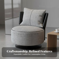 Upholstered Rotating Chair Modern Design Living Room Furniture Ergonomic Design Long-Long-Lastinging Frame for Adults, Readers