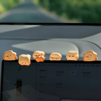 6 Pieces Bread Figurine Playful Dashboard Figurine Compact for Office Workers