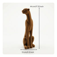 Flocked Cat Sculpture Matte Animal Statue Sculptural for Desktop, Art Collectors