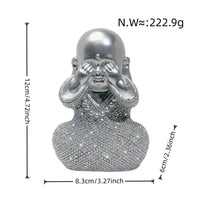 Wise Monk Ornament Creative Design Zen Decor Piece Cute for Office