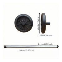 Heavy Duty Trash Can Wheels Replacement Kit Ribbed Garbage Bin Wheels Replacement Kit Weather-Resistant Waste Container Smooth Rolling for Curbside