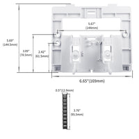 Wall-Mounted Concealed Tank Flush Panel for SIAMP Verso 350 and 1100