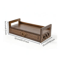 Tea Rack with Drawer Decorative Tea Organizer with Drawer Elegant Desktop Teaware Holder for Desk Corner