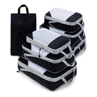 Travel Compression Storage Bag 7-Piece Set with Handle, Portable Suitcase Organizer for Clothes and Pants