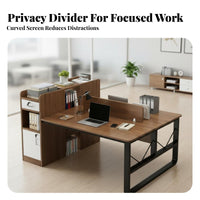 2 Person Desk Nordic look & design Double Workstation Light Luxury design look collaborativemputer Table for emerging business Teams, Professionals, collaborative-Working Space, Study Room