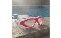 Waterproof Anti-Fog Swimming Glasses HD Vision Large Frame Swim Goggles Leak-Proof Seal Swim Eyewear Comfortable Fit for Nearsighted Swimmers, Women, Men