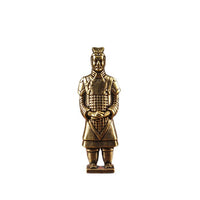 纯黄铜金属兵马俑套装摆件模型工艺品铜摆件西安旅游纪念品批发