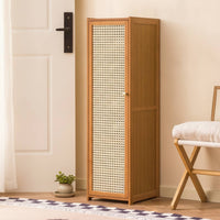 Shoe Organizer with Mesh Door Minimalist Narrow Shoe Organizer Low-Maintenance Furniture for Entryway, Hallway