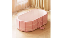 Collapsible Kids Pool with Support Step Portable Foldable Kids Pool Non-Inflatable Hard-Sided for Toddlers, Backyard