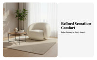 space-efficient Size Curved Settee Modern design Loveseat Soft Upholstery Living Room Furniture Armless for Apartment Dwellers, Interior Designers, hair salon, Small areas, Reception Area, Boutsideique