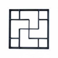 Concrete Path Form Open-Frame Stepping Stone Form Black Outdoor Surface for Patio