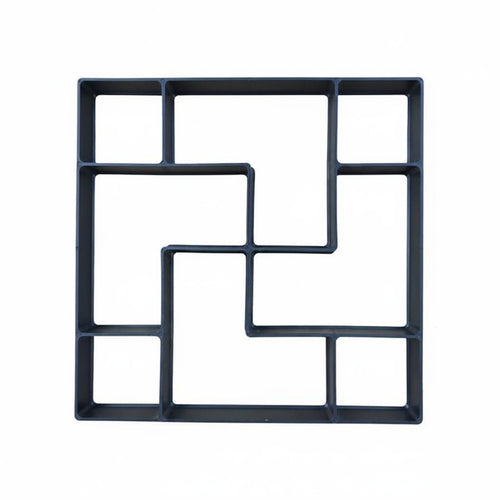 Concrete Path Form Open-Frame Stepping Stone Form Black Outdoor Surface for Patio