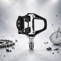 Road Bike Clipless Pedals Metal Axle Cycling Gear Silver Hardware