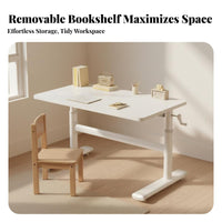 Kids Desk and Chair Set Solid Wooden Core Height Adjustable Study Desk Bookstand Adjustable children's Study Table for Students, Girls