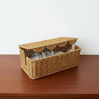 Rattan Design Power Strip Cover Heat-Dissipating for Office, Living Room