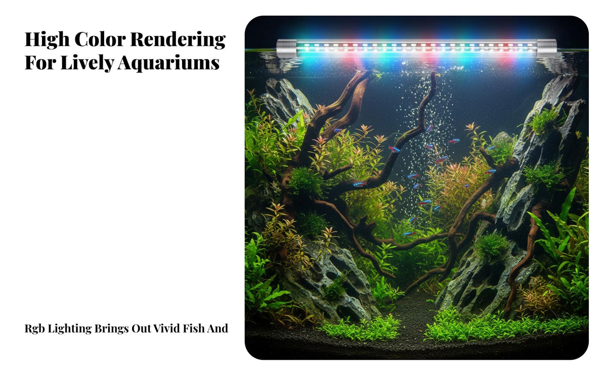 Submersible Aquarium Light Energy Saving Color Intensifying Aquarium Light 240° Wide Angle for Arowana Keepers, Carp Species Owners
