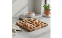 Wooden Egg Holder Versatile Use Wooden Egg Tray Easy to Clean Acacia Wood Serving Board for Caterers, Kitchen Countertop, Parties, Refrigerator
