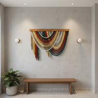 Rope Tassel Hanging Soft Touch Boho Woven Tapestry House Decoration for Bedroom, Entryway