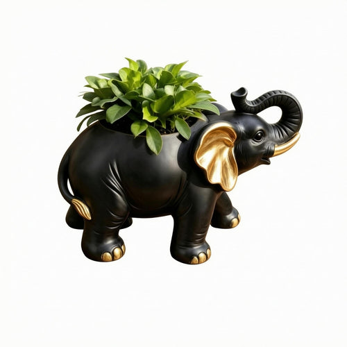 Resin Elephant Planter Decorative Elephant Planter Cute Design