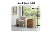3-Drawer End Table Modern Design 3-Drawer Chest Large Capacity for Home, Hallway