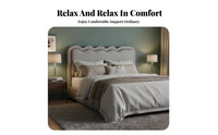 Slim contour Upholstered Wall Panel Modern Design Headboard Soft Padded pad Bed supportrest Easy to Clean for Homeowners, Renters, Parents, Guest Room, Apartment