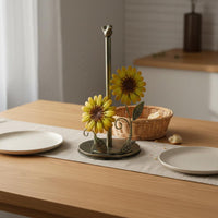 Floral Paper Towel Holder Easy to Clean Freestanding Kitchen Roll Holder
