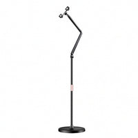 Rotatable Phone Stand with Telescopic Arm Stable Phone Mount with Adjustable Arm Flexible Non-Slip for Vloggers, Live Broadcasting