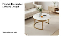 2 Pieces Round Nesting Table Set Modern Minimalist Cylindrical Nesting Stands Light Luxury modern designSaving for Small areas