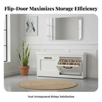 Modern Shoe Storage Unit Engineered Steel Shoe Rack Space-saving Tip-out Drawers Large Capacity Cabinet Suitable for Apartment Dwellers Homeowners Entryway Small Areas