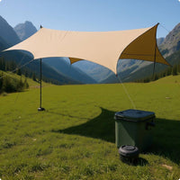 210D Oxford Textile Butterfly Canopy Easy to Carry Camping Shade Canopy UV50+ Sun Shade Tarp Rainproof