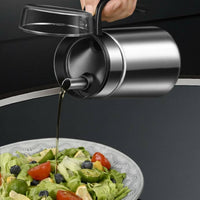Stainless Steel Oil Pot Side Handle Flip-Top Oil Pot Easy to Clean for Cooking