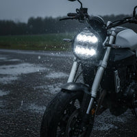 Easy to Install GROM125 Headlight Kit Mounting Brackets Included Round LED Headlight