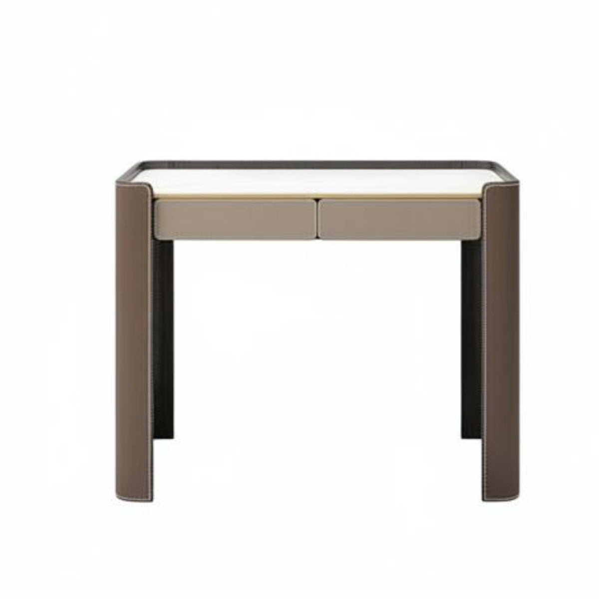 Vanity Set with Lighted Mirror and Stool Light Luxury Aesthetic Makeup Desk Minimalist Design Storage Drawers for Girls