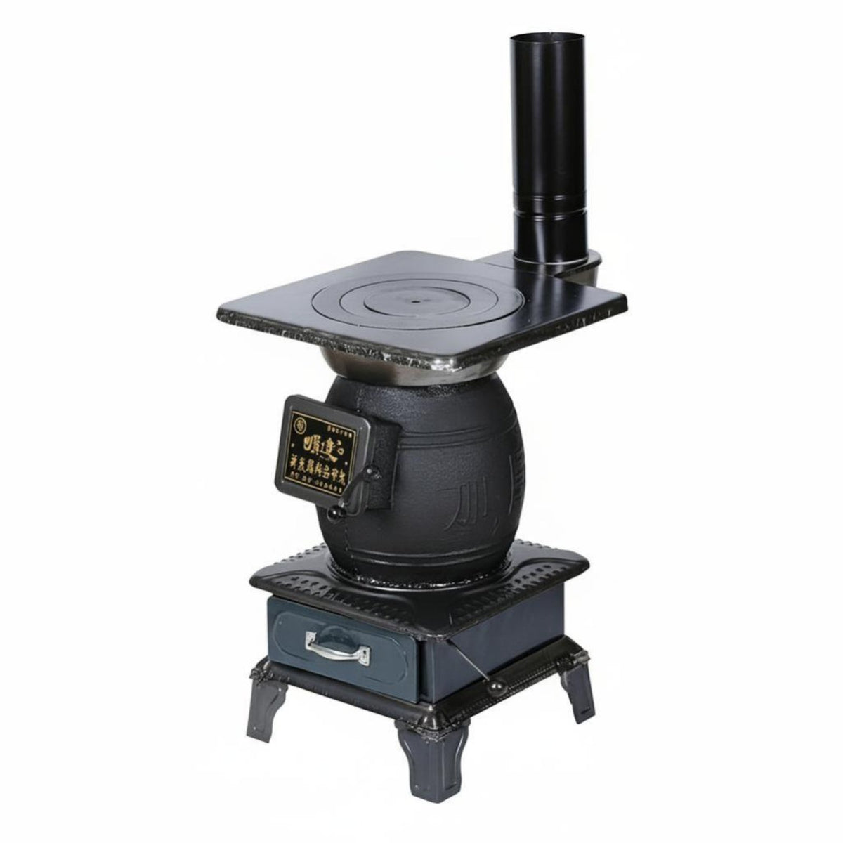 Cast Iron Heating Stove, Thickened Multi-Fuel, Home Use, Energy Efficient, Fast Heating, Sealed for Indoor Use