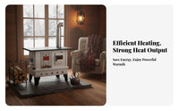 Indoor Wood Stove, Energy-Saving Smokeless Heating heater, Multi-Functional Rural Fireplace for Winter