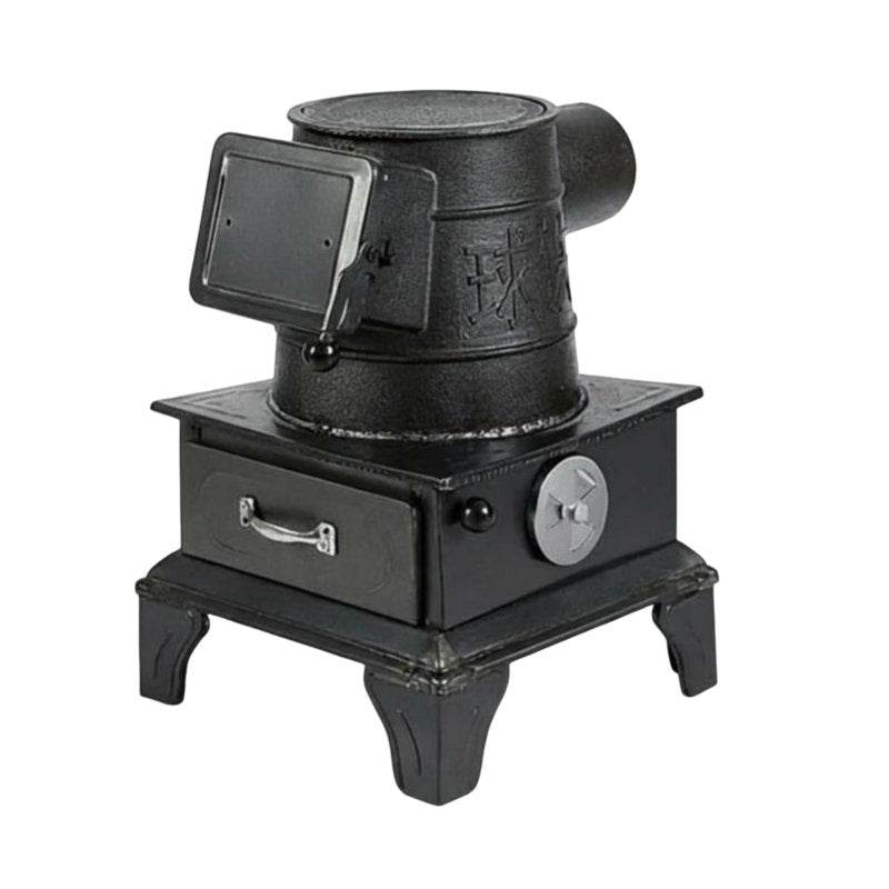 Cast Iron Heating Stove, Thickened Material, Charcoal/Wood Compatible, Indoor Home & Rural Heater, Multi-Purpose