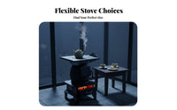 Cast Iron Heating Stove, Thickened Material, Charcoal/Wood Compatible, Indoor Home & Rural Heater, Multi-Purpose