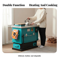 Energy-Saving Heating Stove, Multi-Functional Boiler, Home Heating & Cooking, Thickened Design
