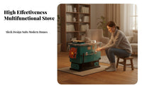 Energy-Saving Heating Stove, Multi-Functional Boiler, Home Heating & Cooking, Thickened Design