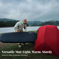 Single Featherlight Inflatable Sleeping Pad, Camping Mattress, Thick Moisture-Resistant Outdoor Mat