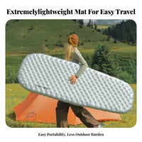 Single Featherlight Inflatable Sleeping Pad, Camping Mattress, Thick Moisture-Resistant Outdoor Mat